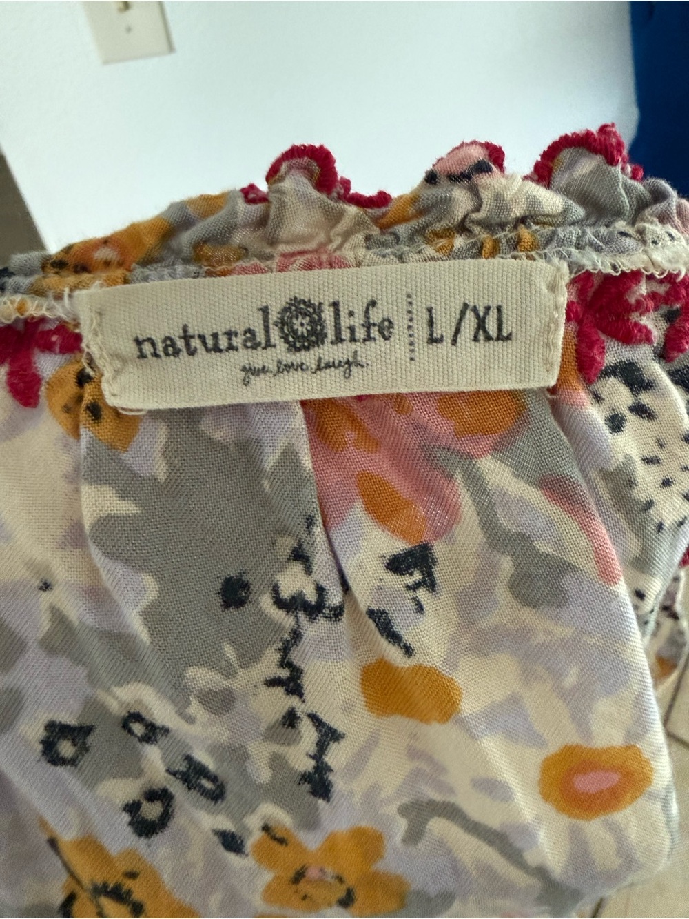 NATURAL LIFE Pink Yellow Floral Tiered Maxi Dress - Picture 3 of 5